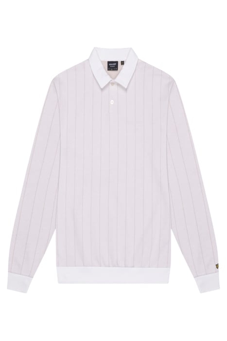 PINSTRIPE COLLARED SWEATSHIRT CHALK 4