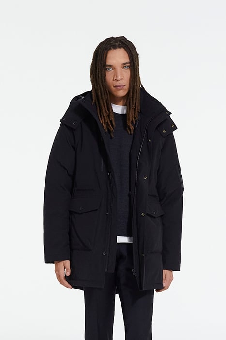 PARKA MI-LONGUE MULTIPOCHE BLACK 1