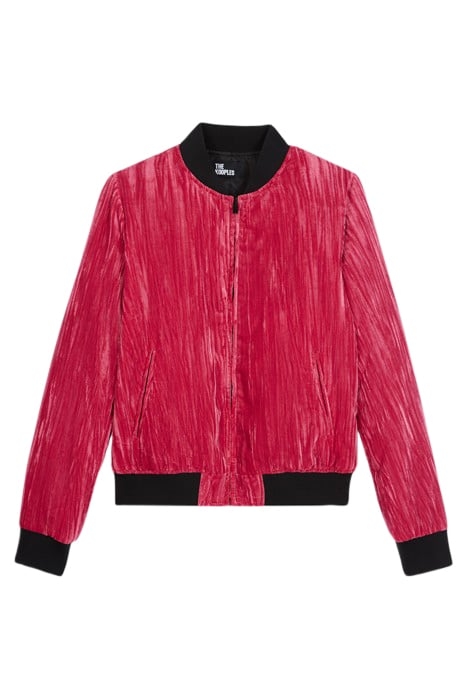 BLOUSON EN VELOUR CRINKLE PINK 4