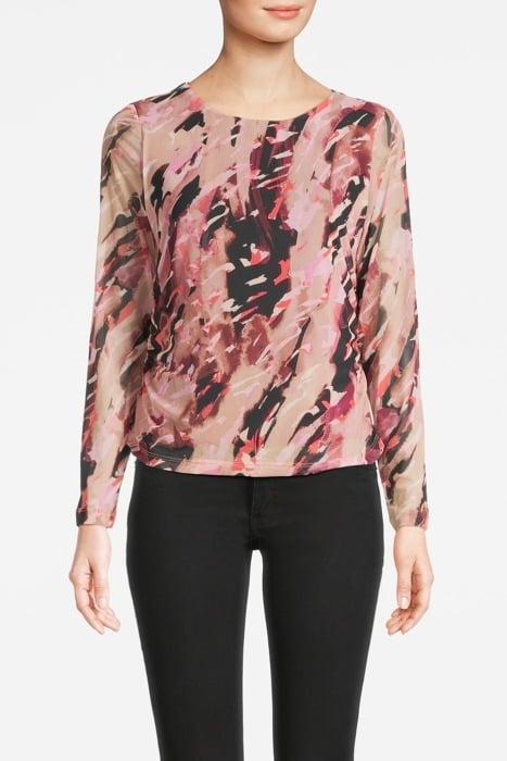 COMMA T-SHIRTS BROWN AOP 1