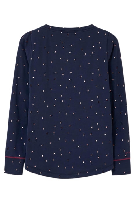 GEO PRINTED HENLEY PJ TOP NAVY 3