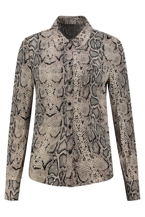 REESE SNAKE BLOUSE BRANDED SNAKE BROWN 1