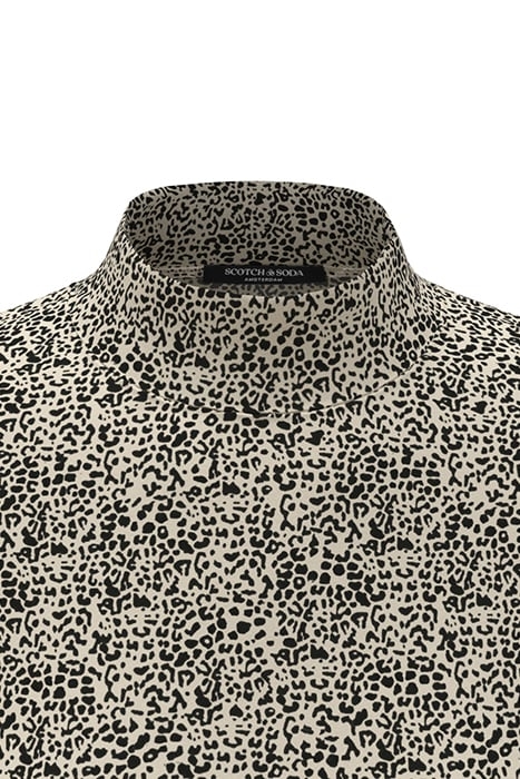 ALL OVER PRINTED MOCKNECK LONG SLEEVED SHIRT LEOPARD SPOT 7