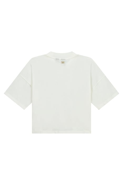 STRASS LOGO T-SHIRT OFF WHITE 2