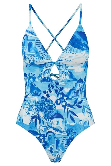 LADIES ROWY SWIMSUIT GREEK SCENERY BLUE GREEK SCENERY 4