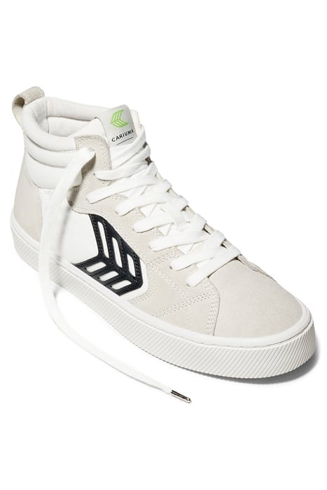 CATIBA PRO HIGH SKATE OFF-WHITE CANVAS WHITE SUEDE SNEAKER 2