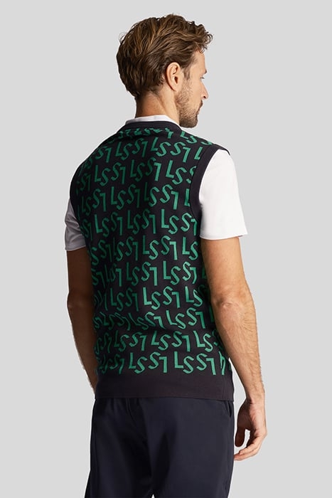 MONOGRAM KNITTED TANK TOP DARK NAVY 2