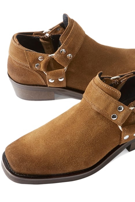 BOTTINES BASSES EN DAIM AVEC BOUCLES BROWN 5