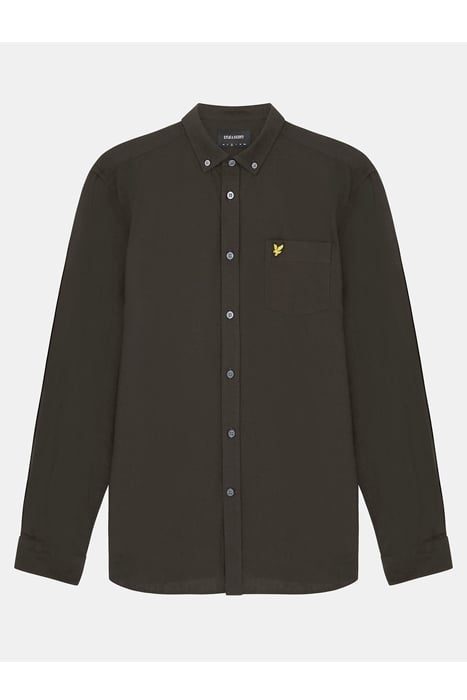 REGULAR FIT LIGHT WEIGHT OXFORD SHIRT OLIVE/JET BLACK 4