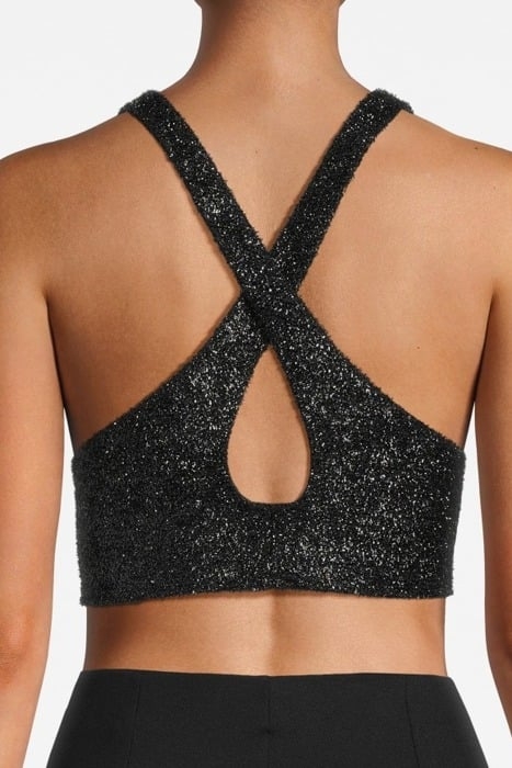 SPARKLE CROPPED TOP BLACK 4