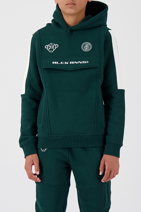 ANORAK STRIPE HOODIE PINE GREEN 1