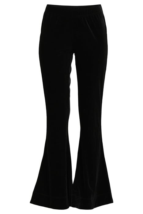 VELVET JERSEY FLARED PANTS BLACK 3