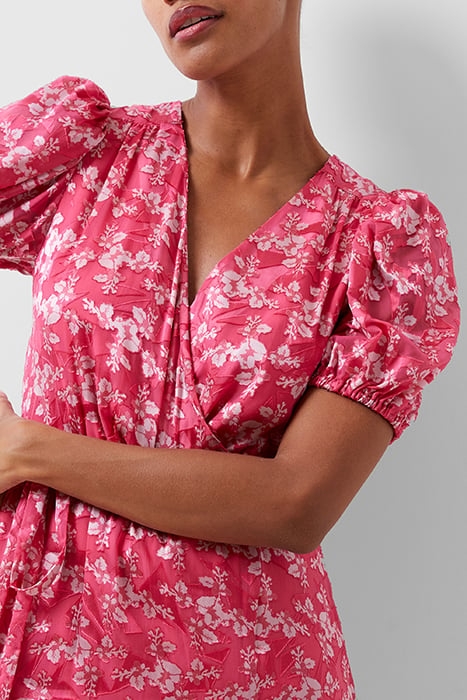 ELIANNA BURNOUT DRESS RED 4