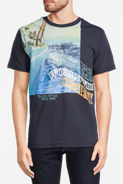SS CN GUESS BOAT TEE SMART BLUE 1