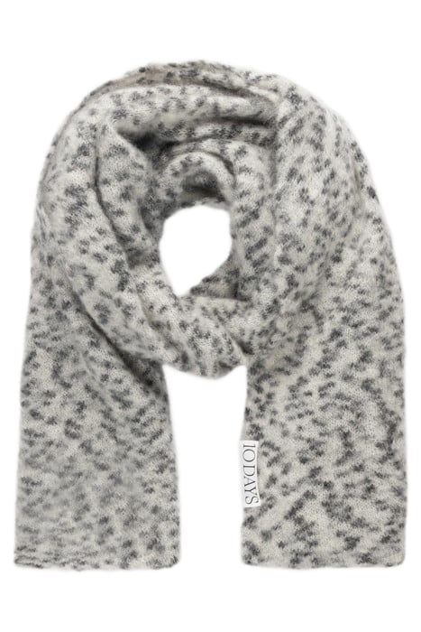 KNITTED SCARF LEOPARD WARM WHITE 1
