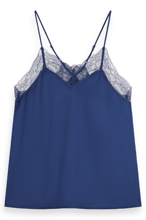 CAMISOLE WITH LACE TRIM DUTCH BLUE 4