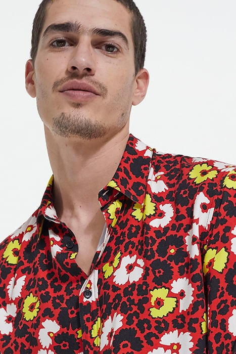 CHEMISE MANCHE LONGUE FLEURIE MULTICOLORE/RED 6