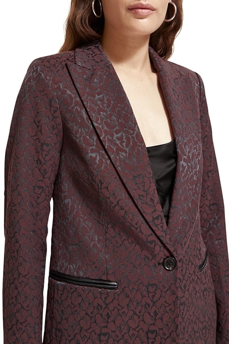 LEOPARD JACQUARD BLAZER LEOPARD JACQUARD BORDEAUX 7