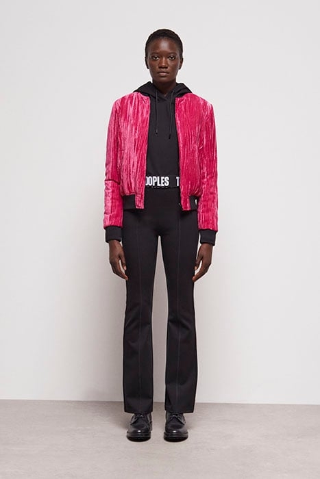BLOUSON EN VELOUR CRINKLE PINK 2