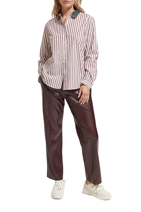 ESTELLE - FAUX LEATHER JOGGER BORDEAUX 3