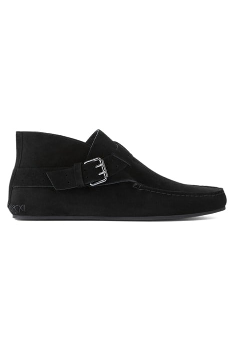 CHAUSSURE EN CUIR VELOURS AVEC BOUCLE EN METAL BLACK 1