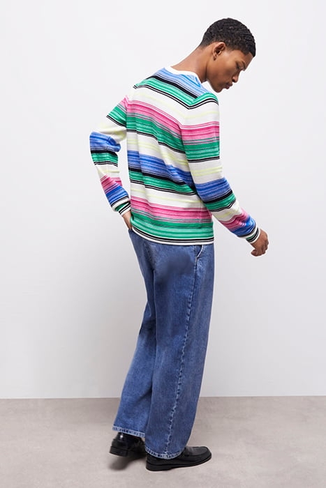 PULL COL ROND AVEC DEGRADE DE COULEURS MULTICOLOR 5