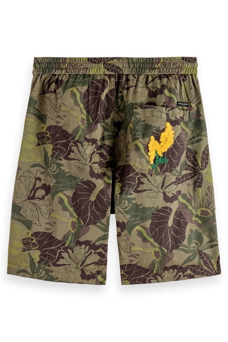 FAVE- PRINTED TWILL BERMUDA SHORT WITH EMBROIDERY CAMO FLORA 5