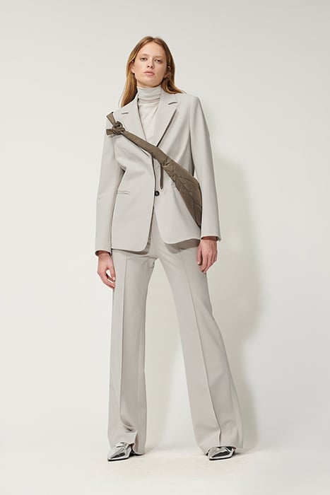 BOOTCUT PANTS WITH HEM SLIT STONE 1