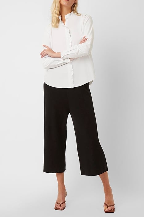 CHAMBRAY OXFORD LS BLOUSE WHITE 1