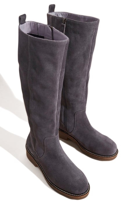 CATEY SUEDE KNEE HIGH BOOT DARK GREY 2