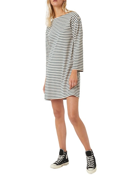 BOBBIE STRIPE LS BOAT NK DRS RED 2