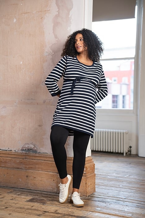 PLUS SIZE NURSING TUNIC NAVY 4