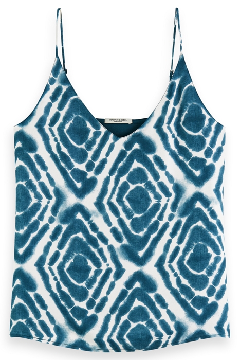 CAMISOLE WOVEN FRONT JERSEY BACK DISCO TIE DYE BOTTLE GREEN 4