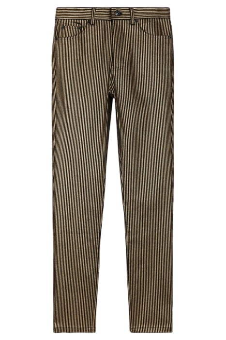 JEAN SLIM RAYURE DORE BLACK / GOLD 1