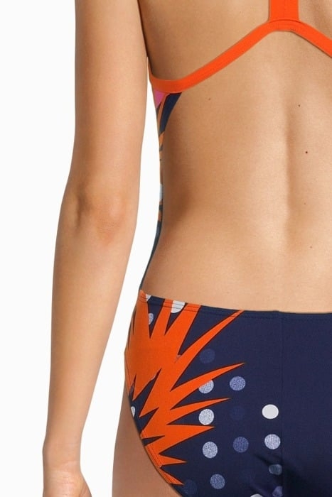 W LIKE ONE PIECE CHALLENGE BACK FL NAVY,MANGO 4