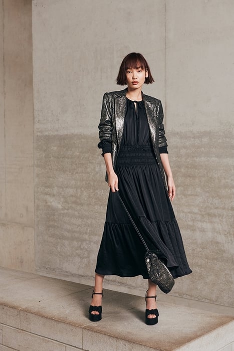 FLOUNCE DRESS BLACK 7