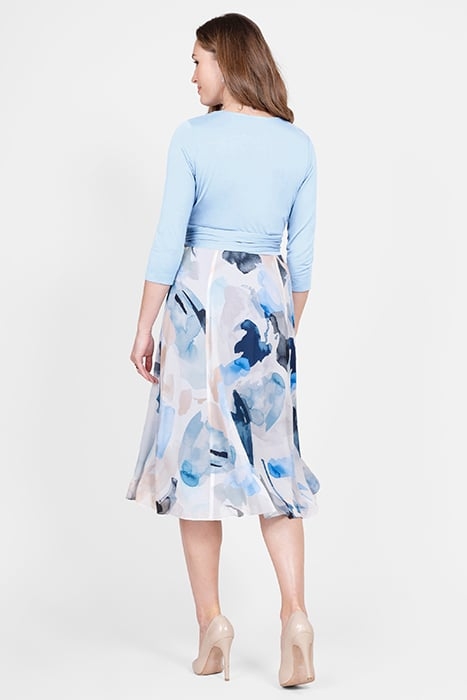 MATERNITY WRAP DRESS BLUE 3