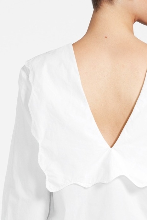 COTTON POPLIN RHYTHM COLLAR BLOUSE BRIGHT WHITE 4