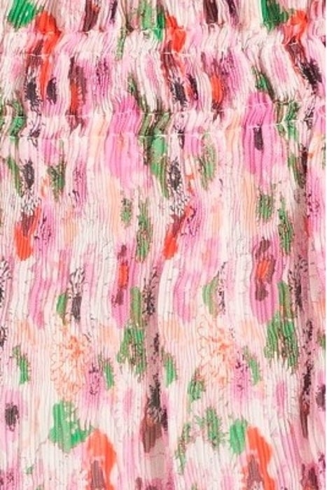 PLEATED GEORGETTE PUFF SLEEVE SMOCK TOP SUGAR PLUM 5