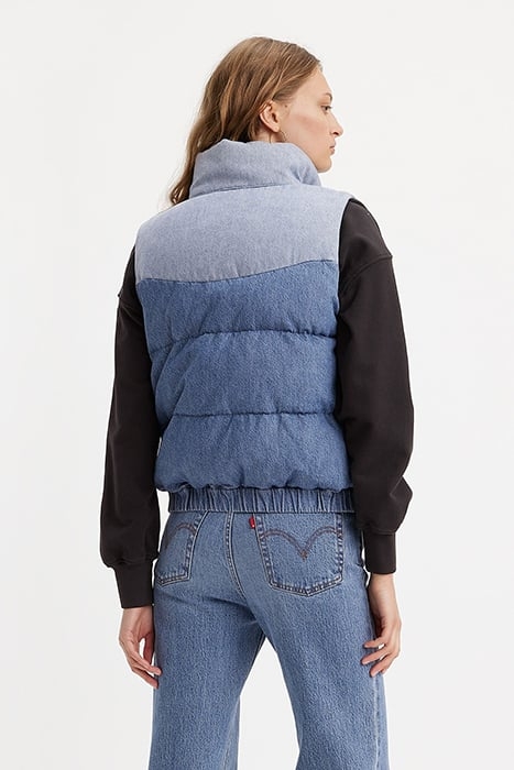 PADDED GILET IN DENIM 2