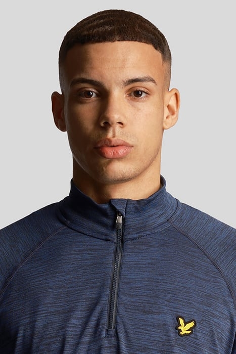 SEAMLESS GOLF MIDLAYER DARK NAVY MARL 5