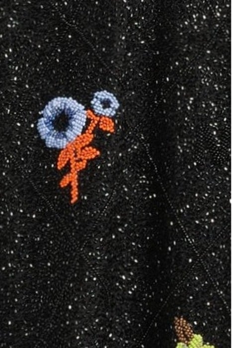 V-NECK PANEL MINI DRESS BLACK 5