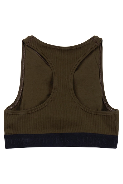 RIB BRA TOP OLIVE GREE 2
