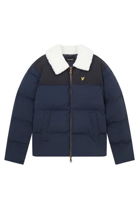 BORG COLLAR PUFFER DARK NAVY 4