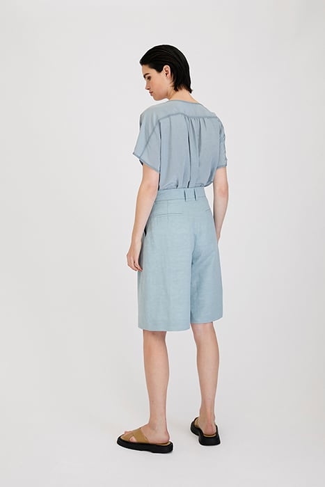 LINEN LYOCELL SHORTS BLUE HAZE 3