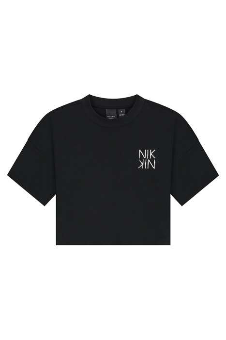 STRASS LOGO T-SHIRT BLACK 2