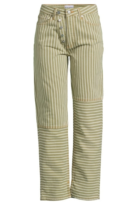 STRIPE DENIM CUTLINE FIGNI STRIPE LODEN GREEN 3