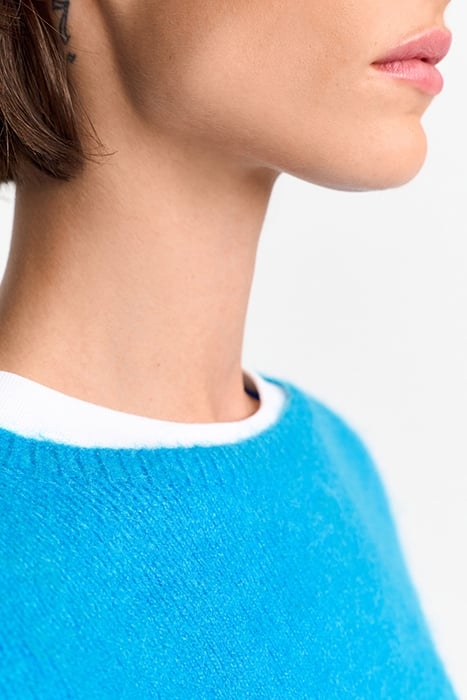 COZY CREW NECK RECYCLED SAPPHIRE BLUE 4