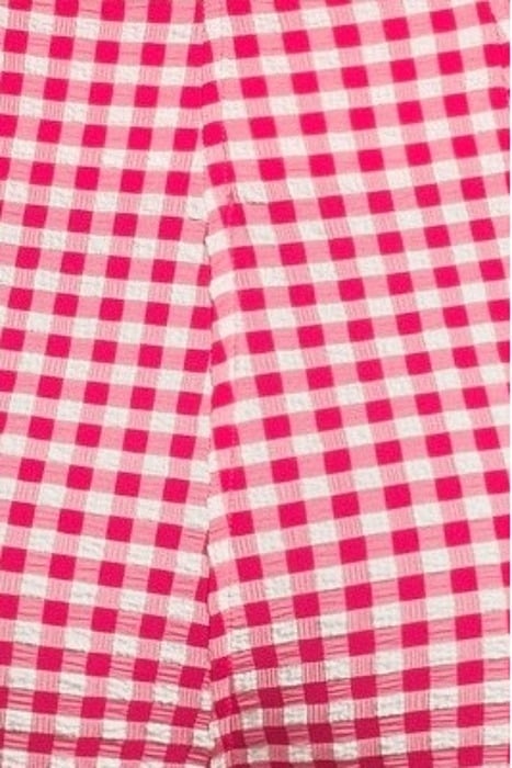 STRETCH SEERSUCKER CROPPED PANTS LOVE POTION 5