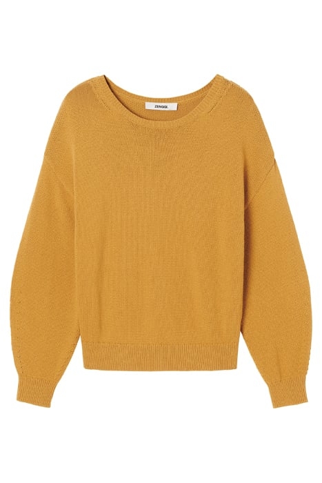RELAXED COTTON SWEATER TUMERIC 4